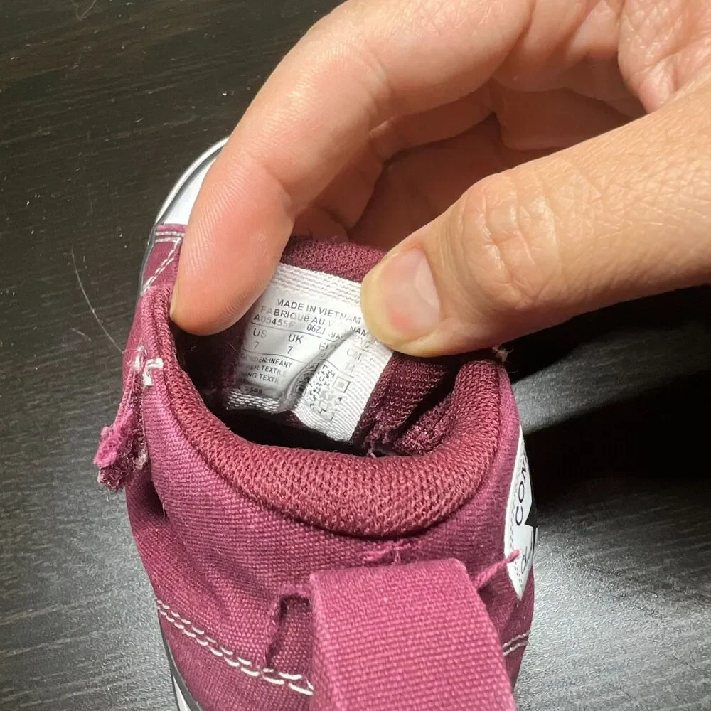 Converse Chuck Taylor Malden Street Easy On Burgundy Toddler Shoes Size 7